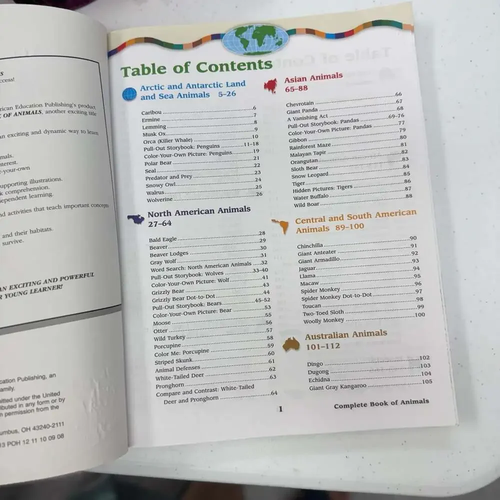 The Complete Book of Animals – Grades 1–3 – American Education Publishing – 2000
